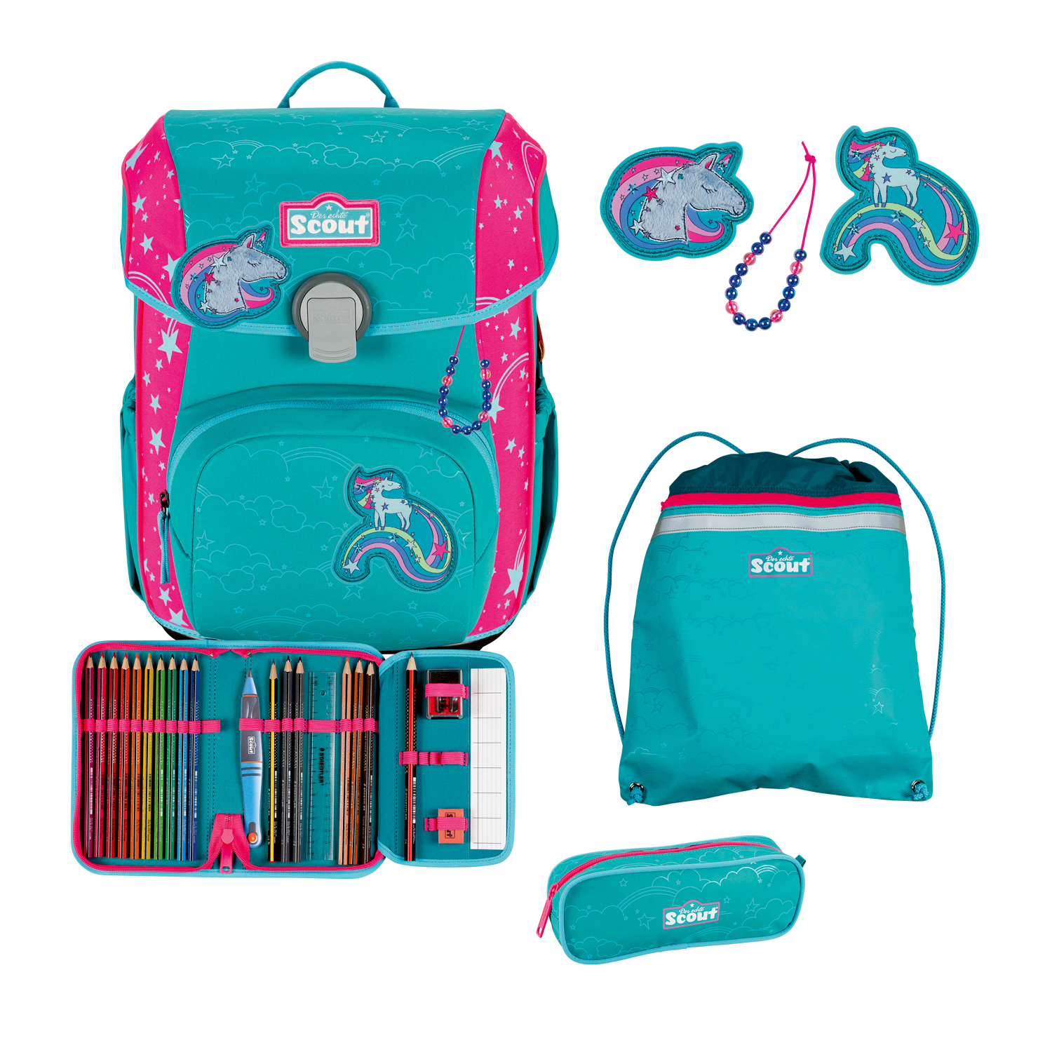 Scout Neo Schulranzen-Set Superflash Extreme Unicorn