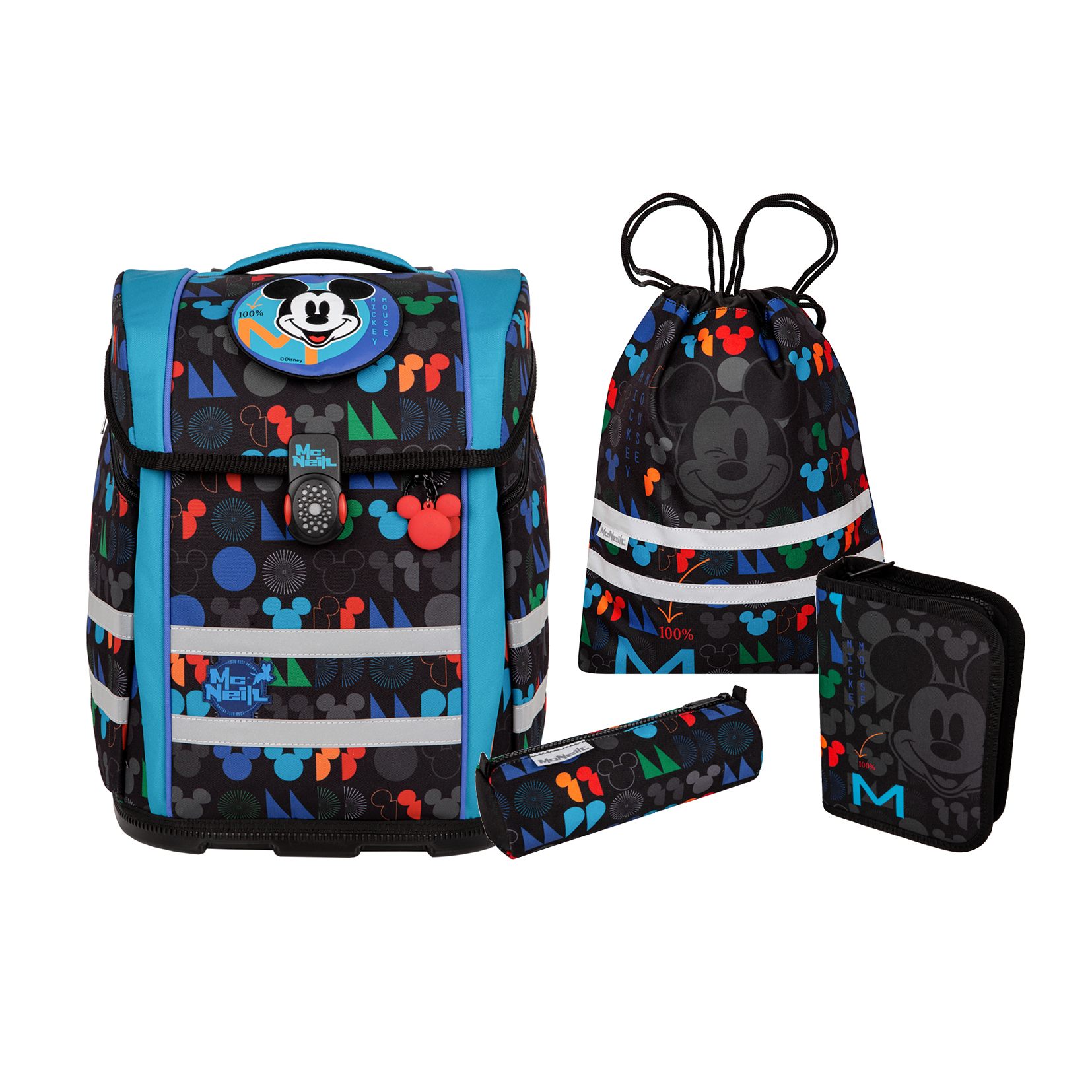 McNeill Perfecto Schulranzen-Set Mickey Mouse