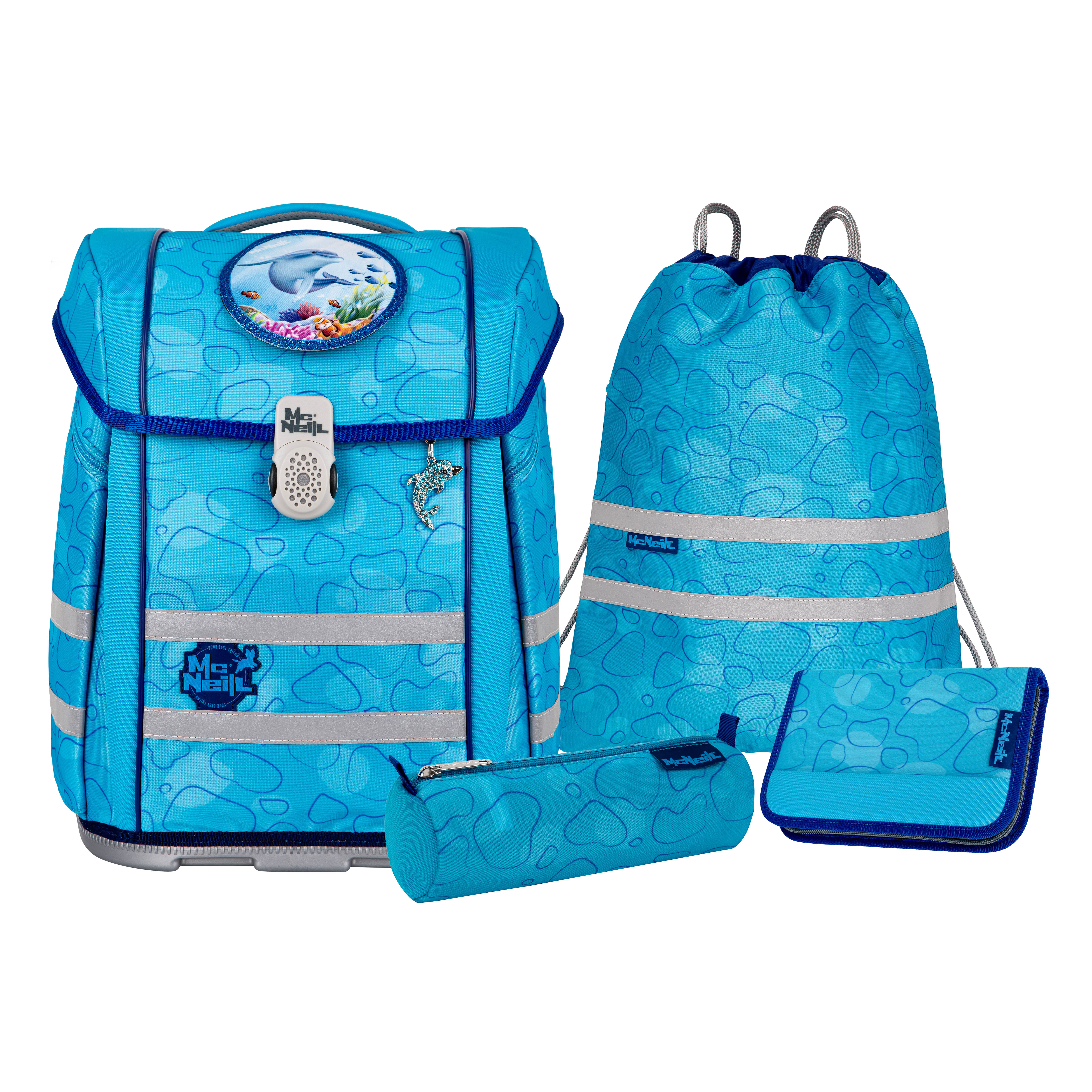 McNeill Perfecto Schulranzen-Set Bubble