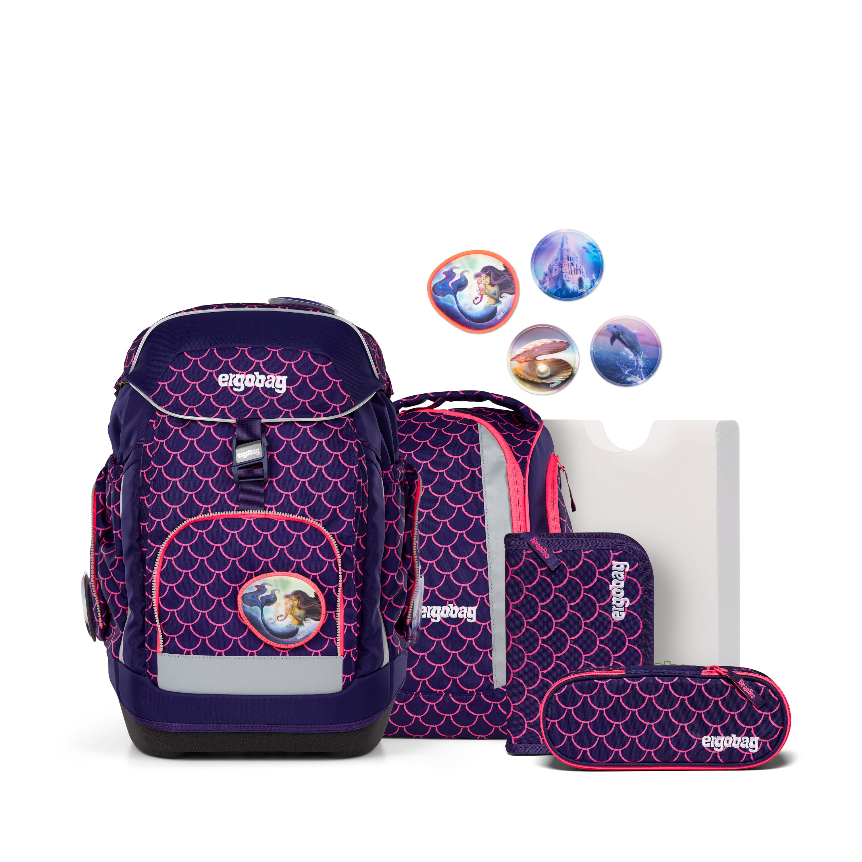 Ergobag Maxi Schulranzen-Set Perlentauchbär