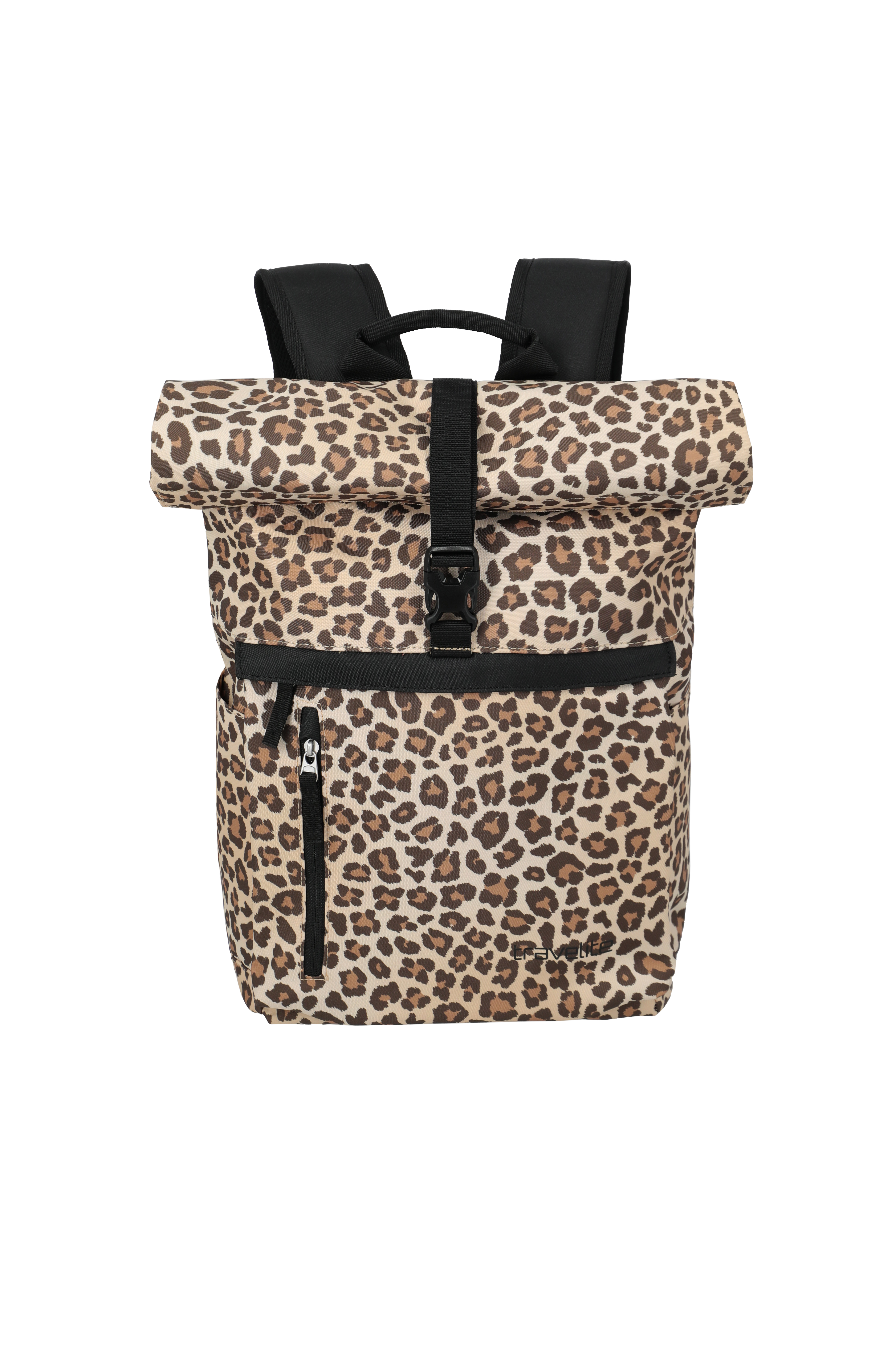 Travelite BASICS Rollup Rucksack, Leopard