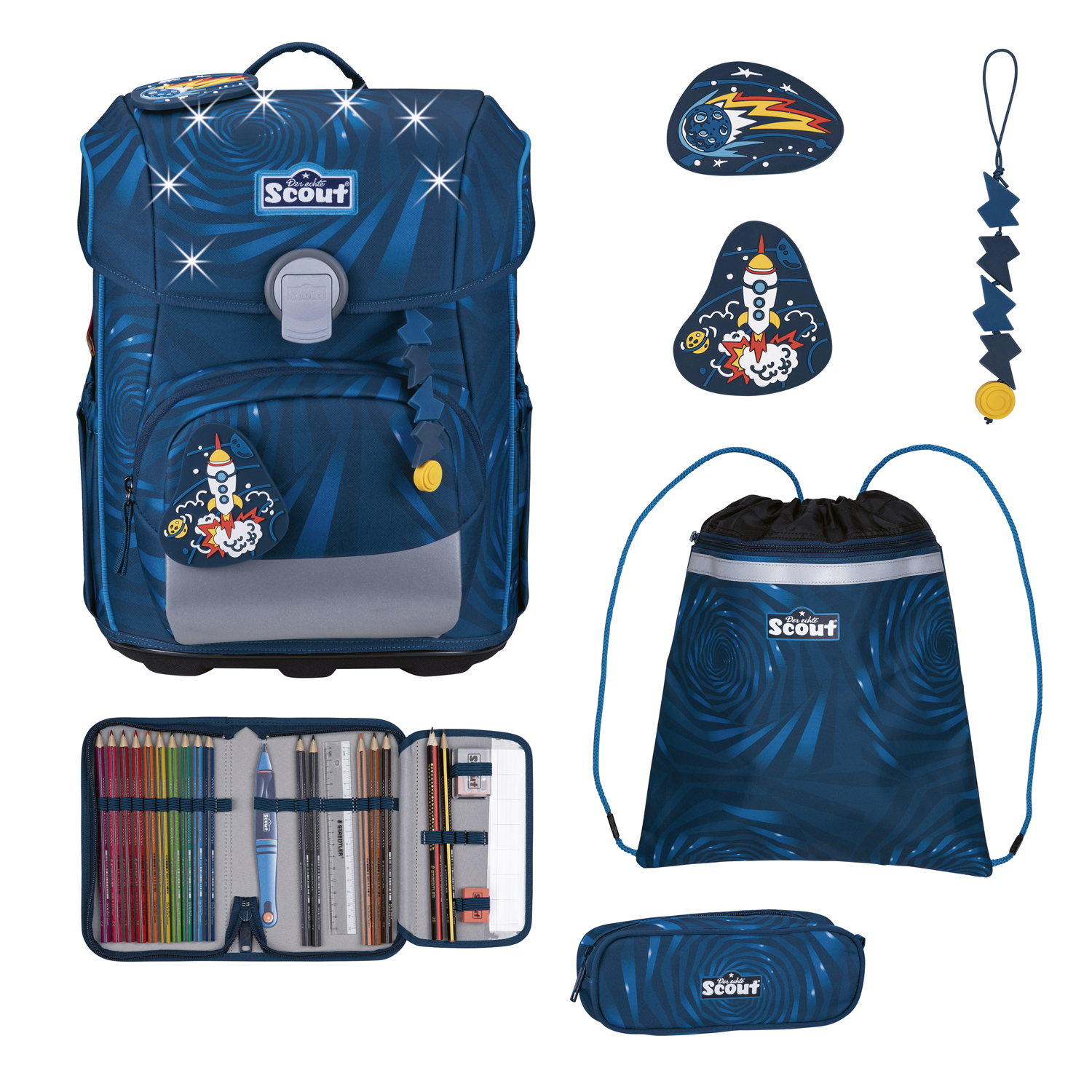 Scout Neo Schulranzen-Set LED Rocket Rider