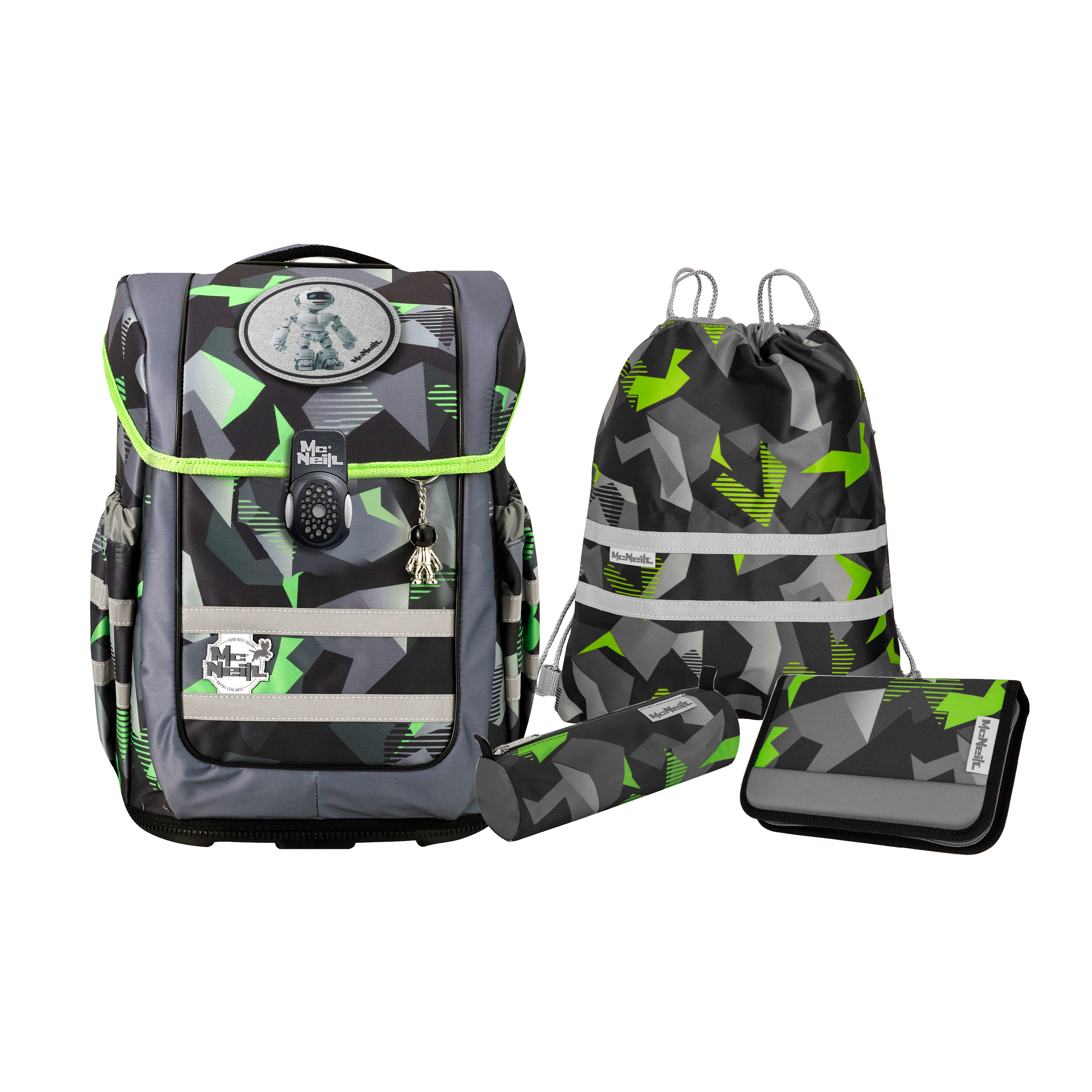 McNeill Compacto Schulranzen-Set Techno