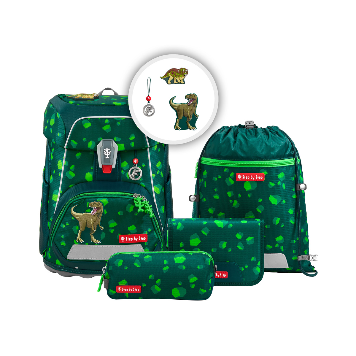 Step by Step Fit Schulranzen-Set Dino Targo