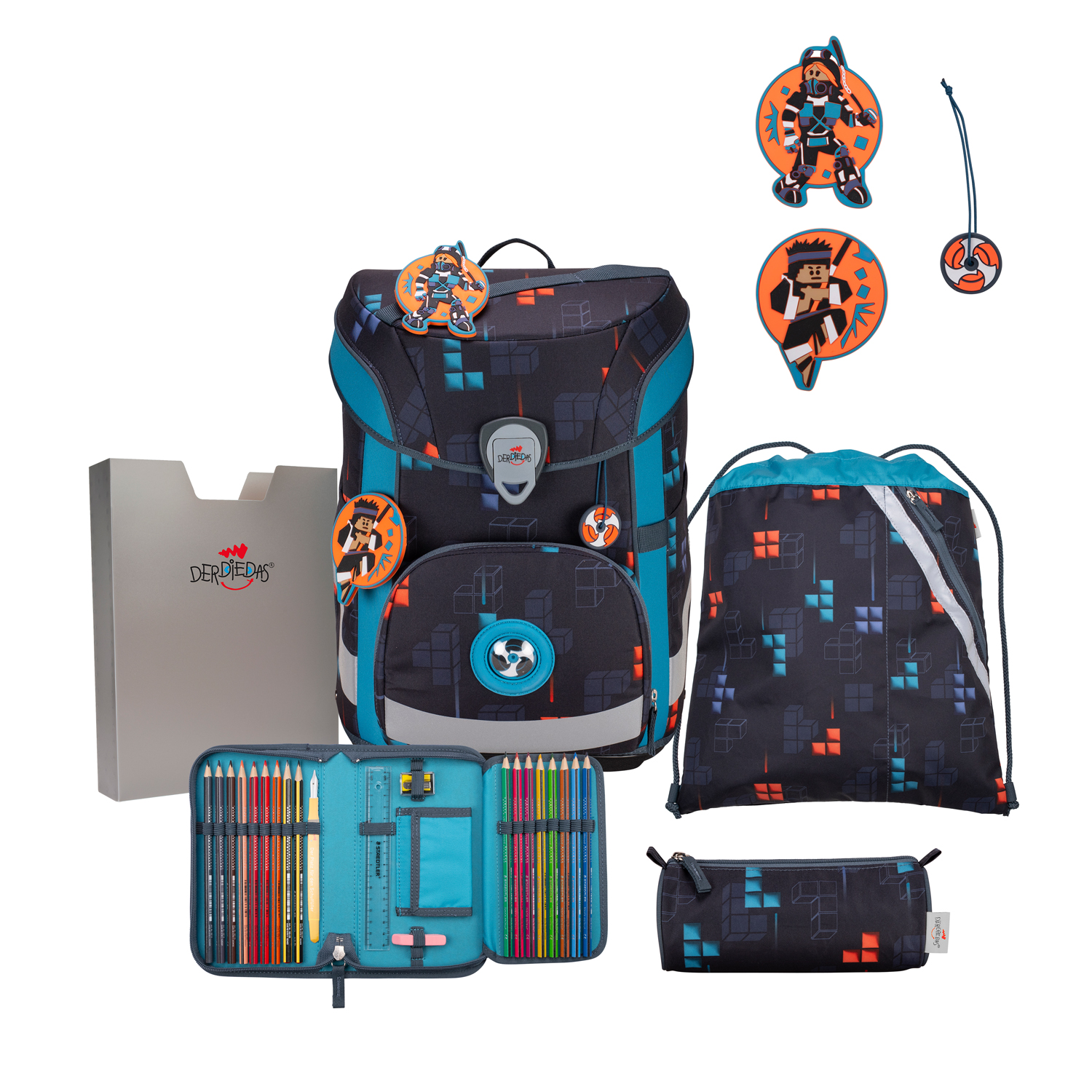 DerDieDas Schulranzen-Set Ergoflex Easy Ninja Fighter