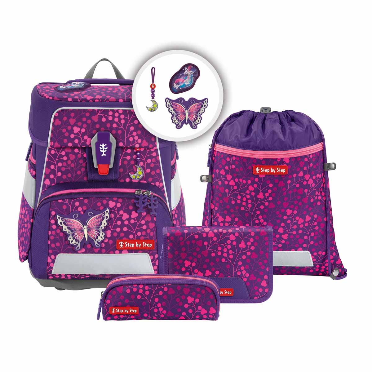 Step by Step Space Schulranzen-Set Butterfly Night Ina