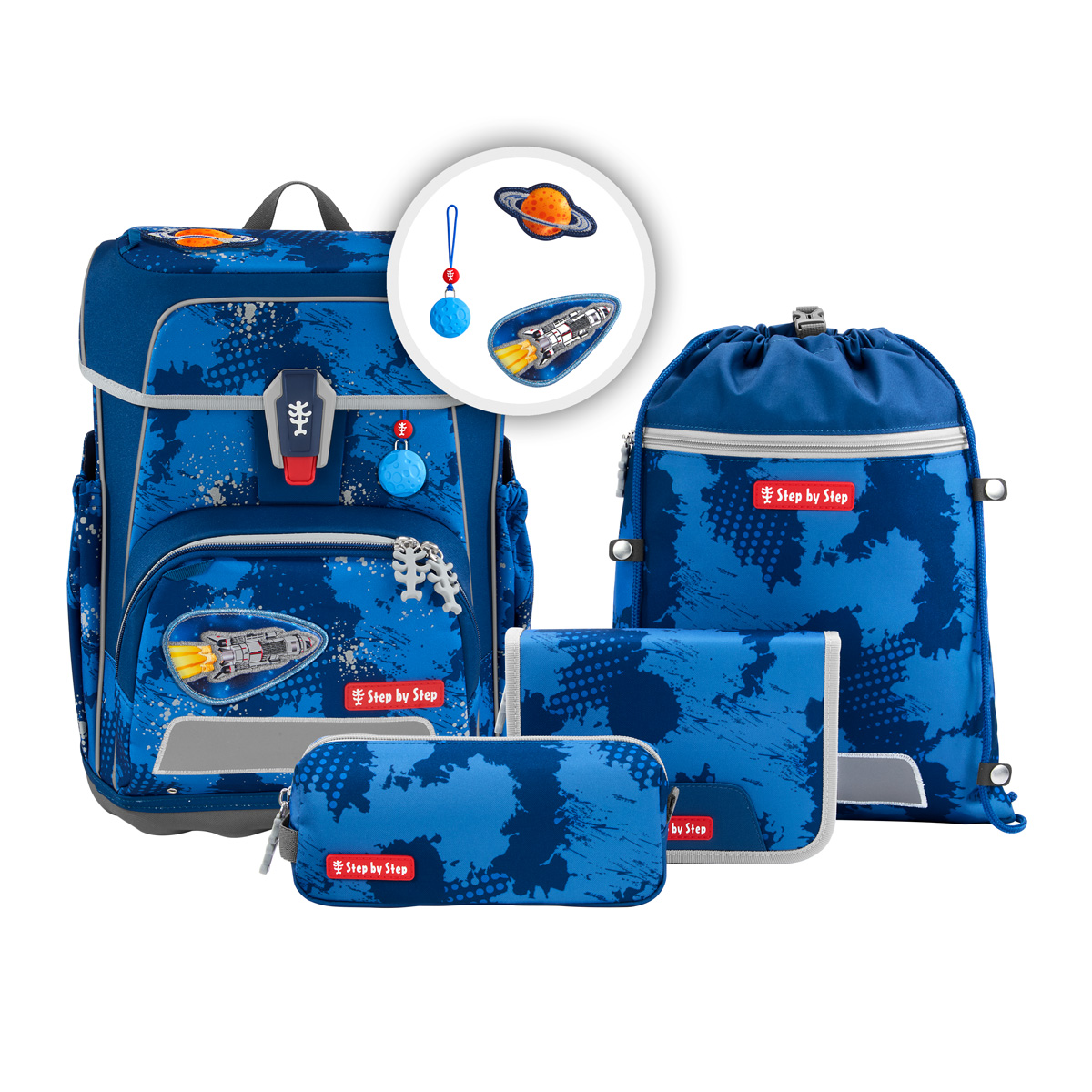 Step by Step Cloud Schulranzen-Set Reflect Rocket Novo