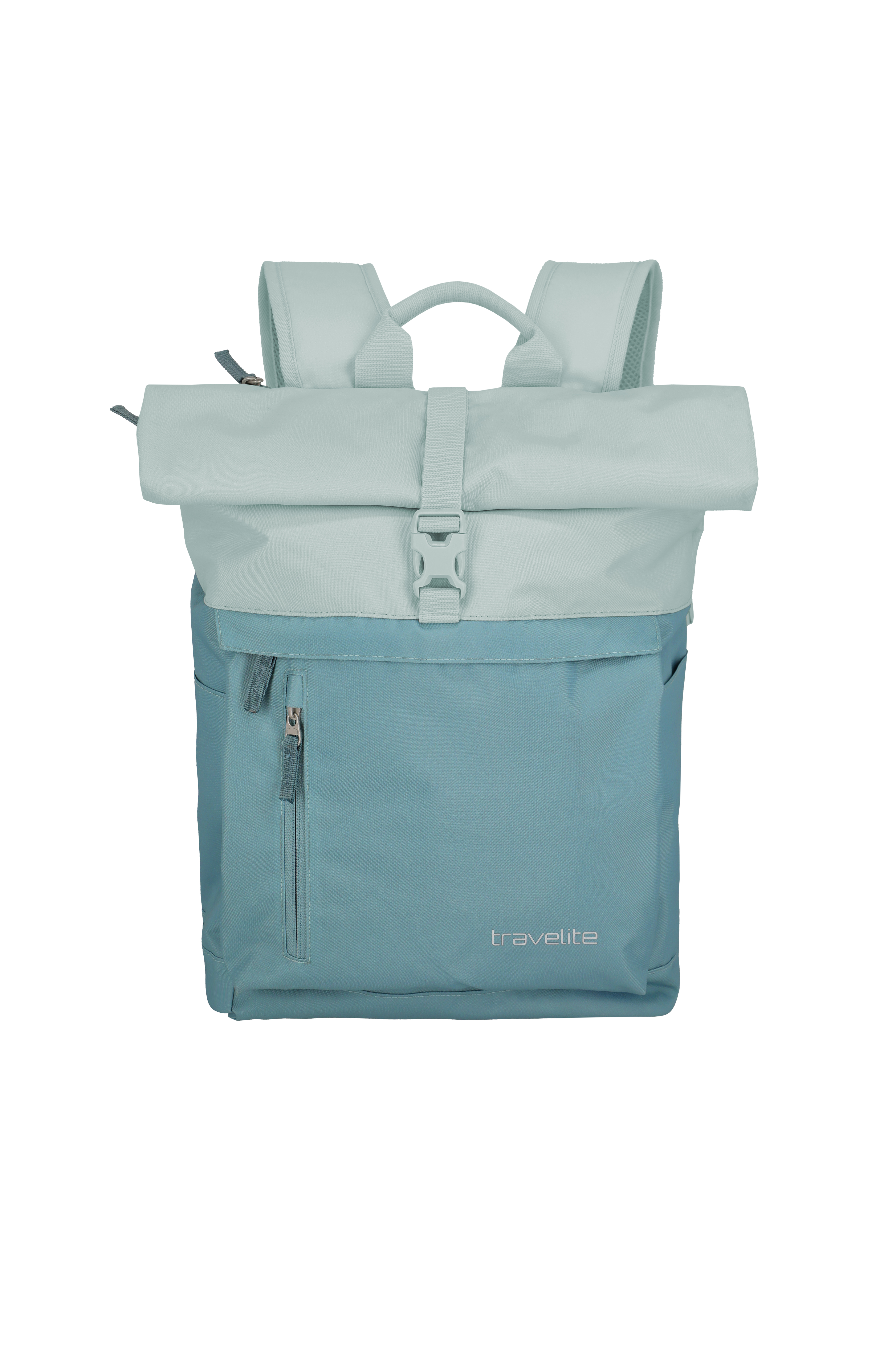 Travelite BASICS Rollup Rucksack, Ice Blue