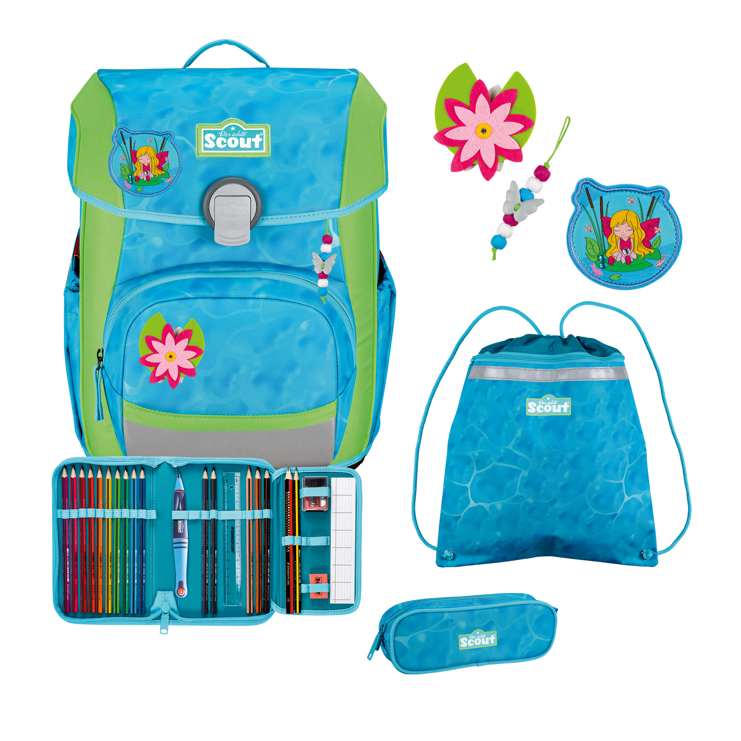 Scout Neo Schulranzen-Set DIN Water Lily
