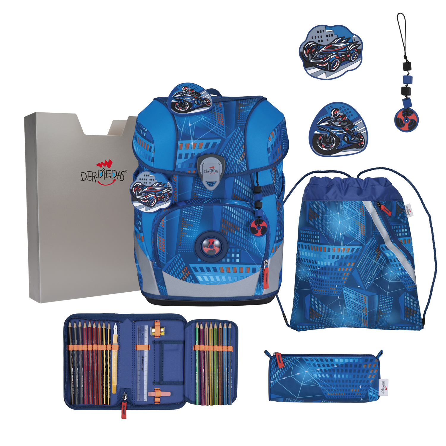 DerDieDas Schulranzen-Set Ergoflex Tiny Turbo Speed